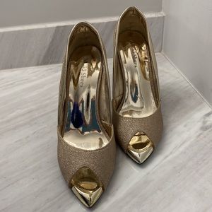 Gold Shimmer Heels
